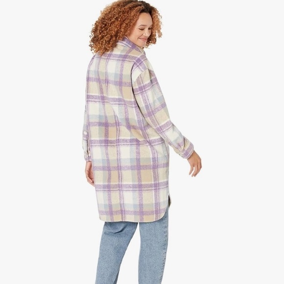 NWT Blank NYC Plaid Long Shacket Size Medium - Picture 2 of 6
